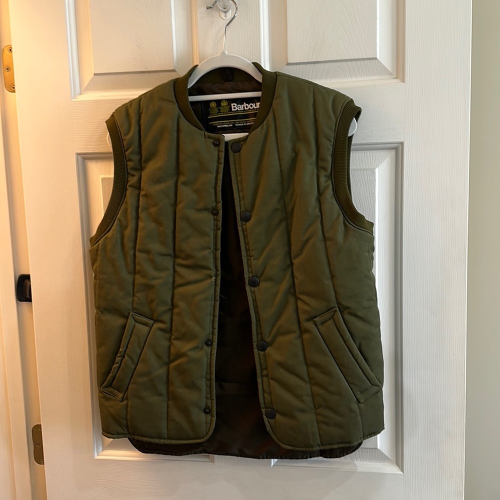 Barbour Olive Green Quilted Vest